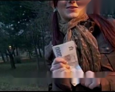 A girl named Slutty Eurobabe holds money.
