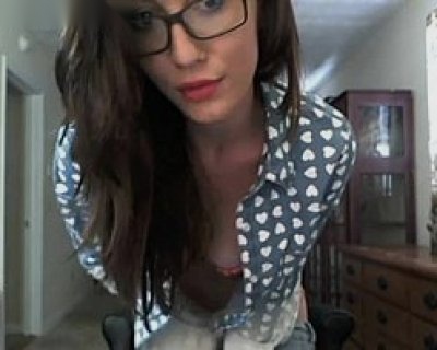 Girl with Glasses Masturbating