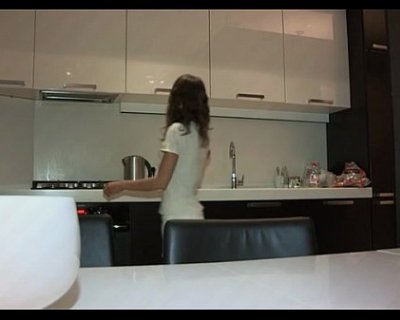 Teen girl prepares to cook