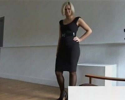 Blonde Bitch Punishes Dick in Skirt