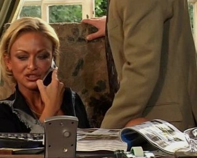Female Boss on Cell Phone Scrapy1989 Adalina Perron