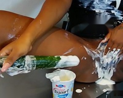 Fucking herself with a cucumber Josy Black