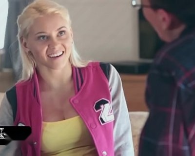 A blonde stepdaughter named Mandatory is smiling at a fucker. Team Skeet Marsha May