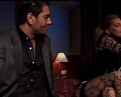 A male sits in a room with a whore named Eva Falk. Xtime Club