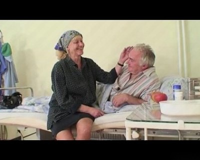 Old lady massaging old mans bald spot Real Granny Porn