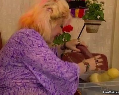 chubby granny enjoys fisting and