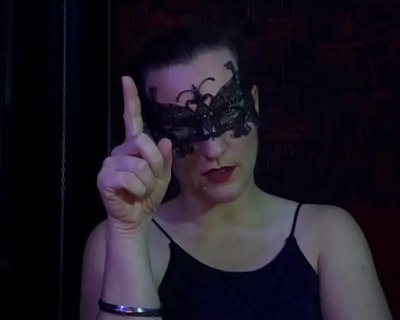 A bimbo Pointing at Her Nose