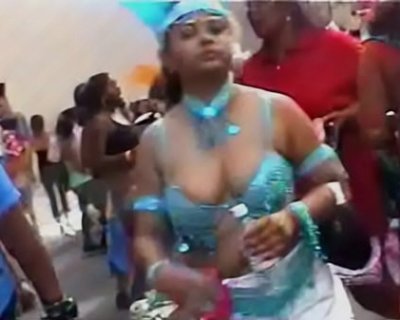slut wearing a blue corset named Cameltoe Extreme.