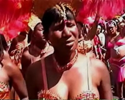 West Indian girls at carnival showing their sugar!