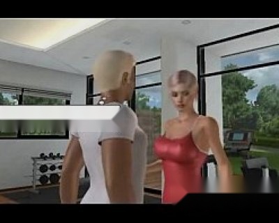 sexy 3d babe motivating a stud