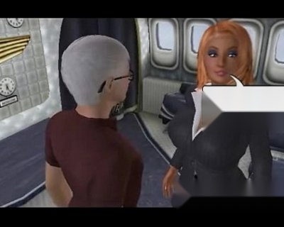 Pornographic avatar of blonde slut with puppies!