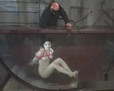 brunette in rope bondage