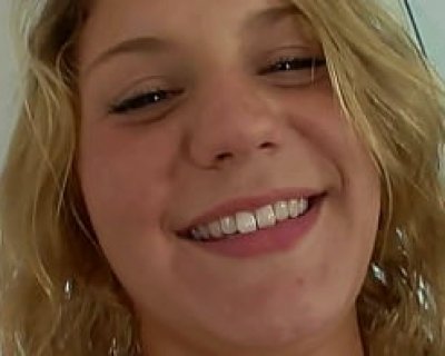 Cute smiling girl with pink lips