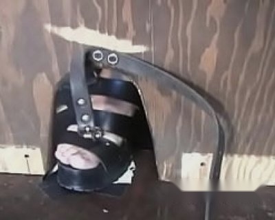 A hand gripping the other end of a whip.