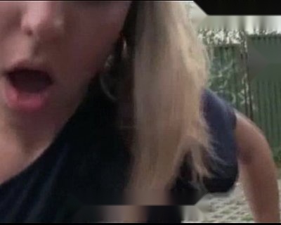 cute girl nessy ripped in public