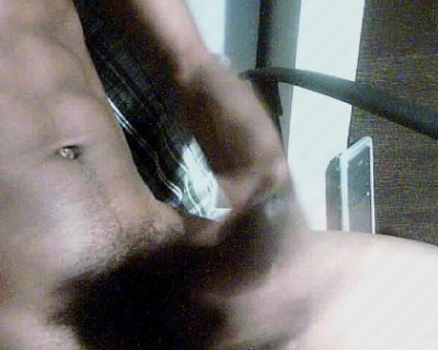 black stroking dick