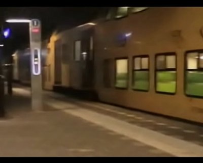 homemade movie at a station