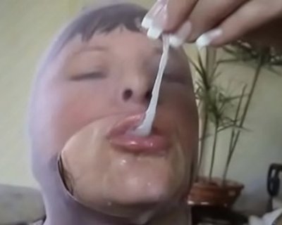 Mask is getting a creamy substance on it.