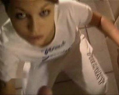 bimbo wearing white pants is making a funny face.