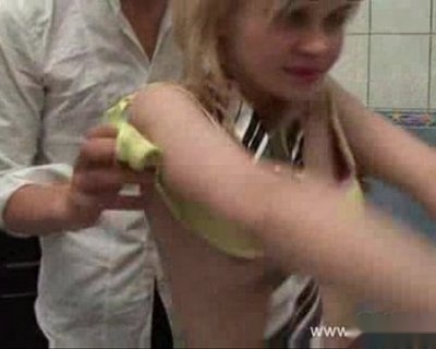 Lady allows male to grab her