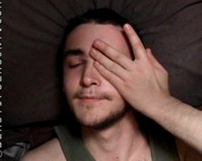 Mans Eye Shut