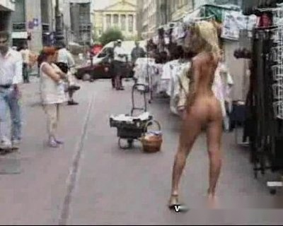Nudist on street