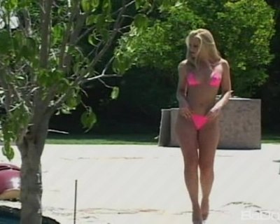 Bikini girl on phone Alexis Malone