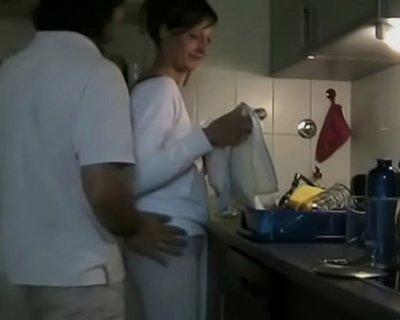 Amateur kitchen sex