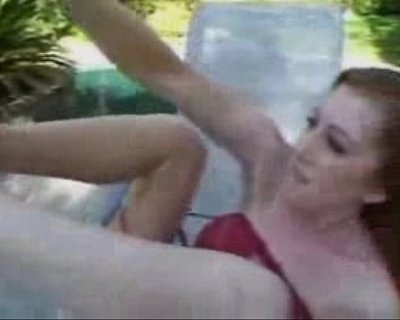 Brunette Foot Push