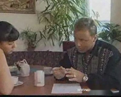 Lady eating man