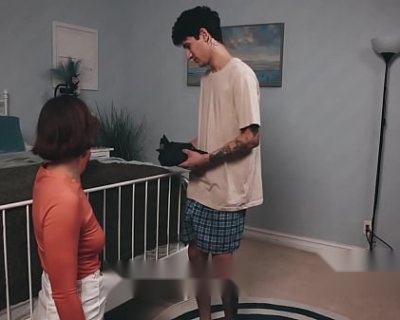 Step-Son's Friend Interrupts MILF Orgasm: Forbidden Step-Family Desire