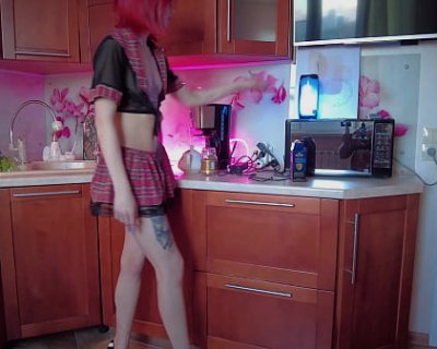 Redhead Beauty Gags on Fat Professor's Thick Cock: POV Deep-Throat Blowjob
