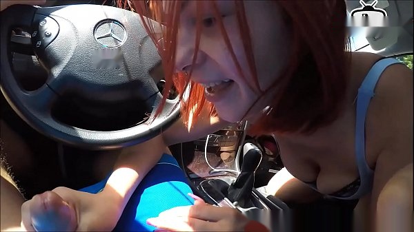 Blowing in the Wind: Petite German Redhead Ex-Girlfriend Blows Her Ex Boyfriend in His Car