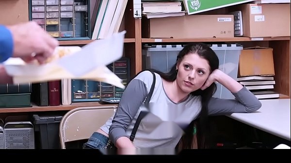 ShopLyfter: Teen Megan Sage Caught in Office Threesome, Stripped &amp;amp; Fucked by Two Cocks