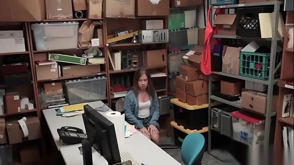 Brooke Bliss Caught in Office Shoplifting Frenzy: Big Brunette's Doggy Style Theft Adventure