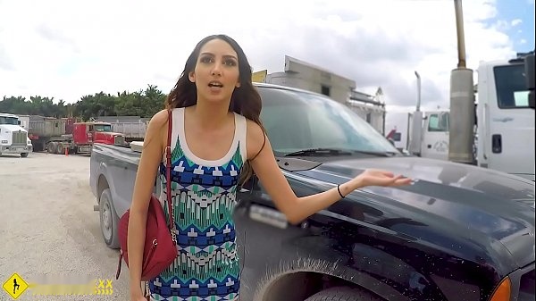 Spicy Latina Bangs Big Dick on Hood for Roadside Rescue